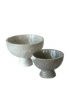 Anastasio Home Stone Welcome Pots Set In Light Grey