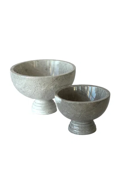 Anastasio Home Stone Welcome Pots Set In Gray