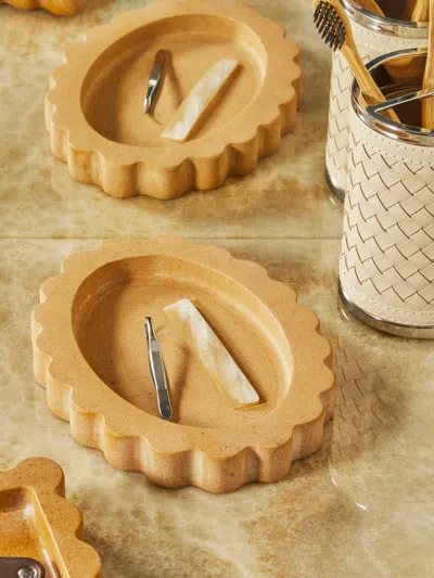 Anastasio Home 'sun' Marble Dish  Abask Luxury Gift In Brown