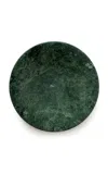 Anastasio Home Wafer Thin Marble Round Tray In Dark Green