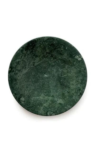 Anastasio Home Wafer Thin Marble Round Tray In Green