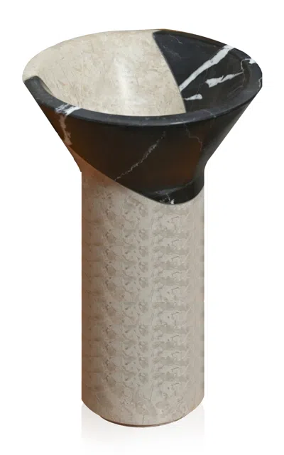 Anastasio Home X Alessandra Codinha Duet Tall Marble Vase In Multi