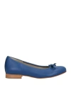 Anastasio Woman Ballet Flats Blue Size 8 Leather