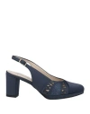 Anastasio Woman Pumps Navy Blue Size 7.5 Textile Fibers In Navy Blue