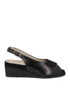 Anastasio Woman Sandals Black Size 7 Leather In Black