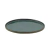Anatoliacraft Green Hic Ceramics Xs Olive Forest Round Plate — Handcrafted Stoneware Dessert Saucer In Blue