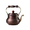 Anatoliacraft Black Hammered Dark Copper Teapot In Black
