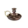 Anatoliacraft Black Vintage Style Dark Copper Candle Holder With Elegant Handle