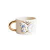 Anatoliacraft Blue / White Handmade Butterfly  Ceramic Mug With Evil Eye