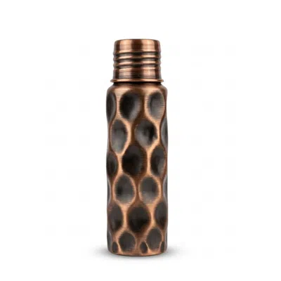 Anatoliacraft Brown Hammered Dark Copper Water Bottle