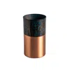 Anatoliacraft Brown Handcrafted Verdigris Patina Copper Utensil Holder – Rustic Solid Copper Kitchen Organizer & D In Brown