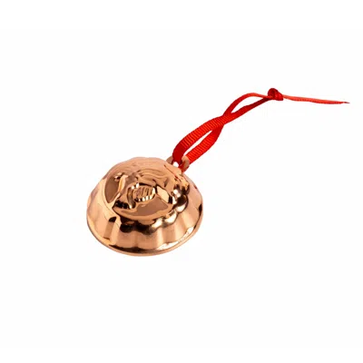 Anatoliacraft Brown Handmade Pure Copper Miniature Jelly Mold – Dollhouse Cookware & Christmas Tree Decoration In Gold