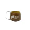 Anatoliacraft Brown Hic Ceramics Mocca Sand Medium Stoneware Cup With Removable Stainless Steel Handle In Brown