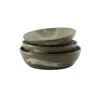 Anatoliacraft Green Hic Ceramics Set Of Three Sand Small Bowl In Green