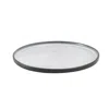 Anatoliacraft Grey Hic Ceramics Medium Stone Round Plate — Handcrafted Stoneware Serving Plate In Gray
