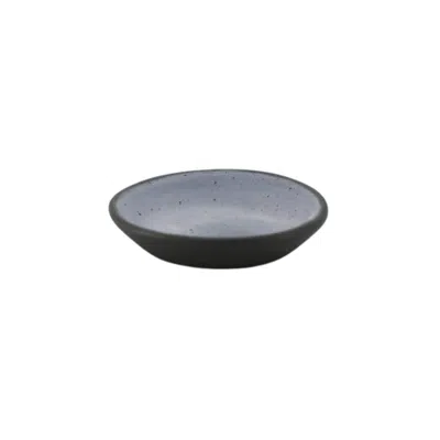 Anatoliacraft Grey Hic Ceramics Stone Xxs Round Plate  — Handcrafted Stoneware Tasting Plate In Gray