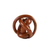 Anatoliacraft Hand-blown Glass Brown Knot Decorative Object – Unique Handmade Figurine & Ornament In Brown