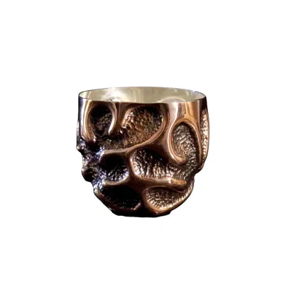 Anatoliacraft Handmade Chased Copper Mug Tumbler Zr - One Of A Kind Collection In Brown