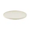 Anatoliacraft Hic Ceramics Medium Snow White Round Plate — Handcrafted Stoneware Serving Plate In White