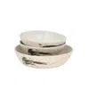 Anatoliacraft Hic Ceramics Set Of Three Snow White Small Bowl In Neutral