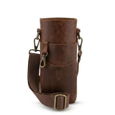 Anatoliacraft Men's Brown Handmade Genuine Leather Bottle Bag