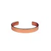 Anatoliacraft Men's Neutrals Minimalist Solid Copper Cuff Bracelet, Unisex