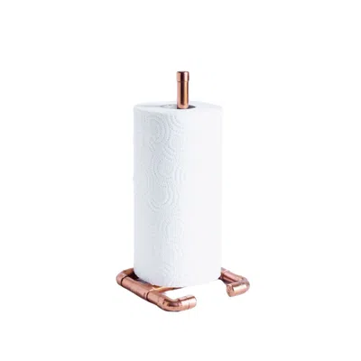 Anatoliacraft Neutrals El Abra Handmade Recycled Copper Paper Towel Holder For Rustic & Vintage Kitchens