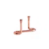 Anatoliacraft Neutrals Handcrafted Copper Candelabra - Handmade Farmhouse Copper Home Ornaments In Brown