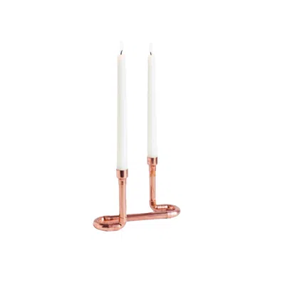 Anatoliacraft Neutrals Handcrafted Copper Double Candle Holder - Handmade Copper Rustic Home Decoration In Brown