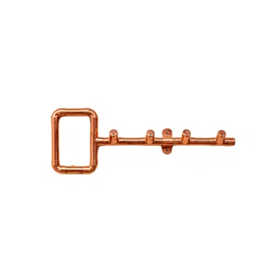 Anatoliacraft Neutrals Handcrafted Copper Key Holder Rustic Finish & Minimalist Design In Brown