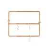 Anatoliacraft Neutrals Handcrafted Copper Wall Rack With Hooks – Stylish Hanging Organizer For Kitchen & Home In Brown