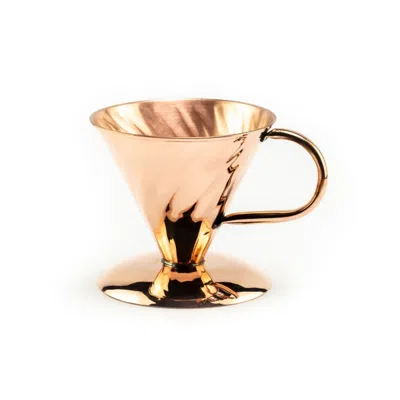 Anatoliacraft Neutrals Handmade Copper Coffee Dripper - Artisanal Handmade Pour Over Brewing Tool