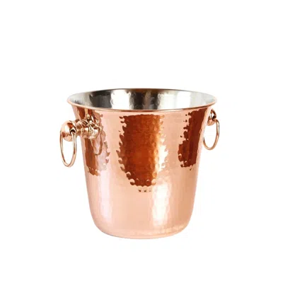 Anatoliacraft Neutrals Handmade Hammered Copper Ice Bucket