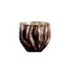 Anatoliacraft Neutrals One Of A Kind Solid Copper Drinking Cup, Silver Coated In Brown