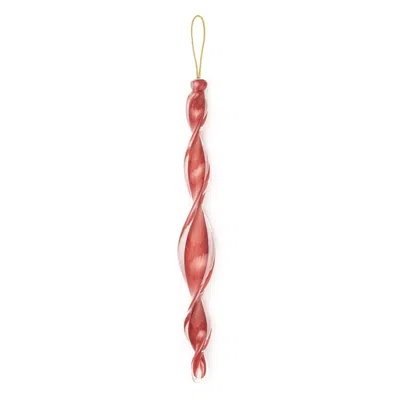 Anatoliacraft Red Hand-blown Twisted Glass Tree Decoration