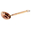 Anatoliacraft Rose Gold / Brown Handcrafted Pure Copper Ladle With Wooden Handle