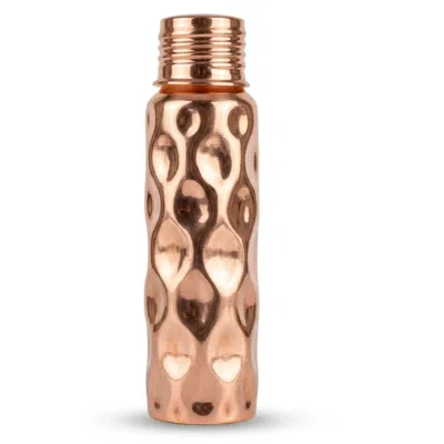 Anatoliacraft Rose Gold Hammered Pure Copper Water Bottle