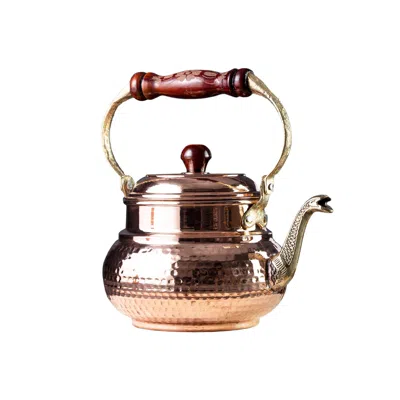 Anatoliacraft Rose Gold Hammered Solid Copper Teapot