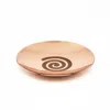 Anatoliacraft Rose Gold Hand-hammered Copper Spiral Wellness Incense Plate