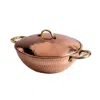 Anatoliacraft Rose Gold Hand-hammered Copper Stew Pot With Lid In Gold