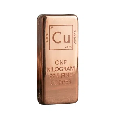 Anatoliacraft Rose Gold Pure Copper Bullion Bar One Kilogram Fine Solid Metal Ingot