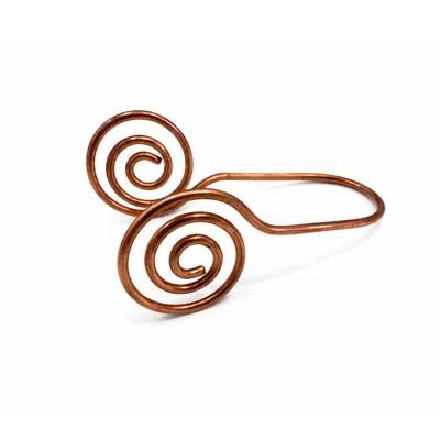 Anatoliacraft Rose Gold Solid Copper Double Spiral Palm Energy Tool