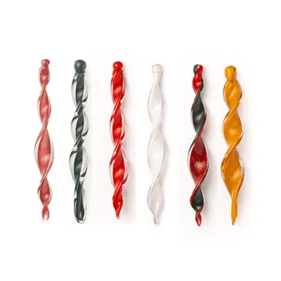 Anatoliacraft Six-piece Hand-blown Glass Christmas Tree Ornaments