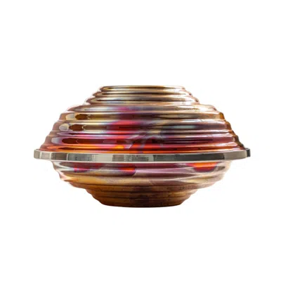 Anatoliacraft Two Pieces Rainbow Patina Copper Decorative Bowl Set In Brown