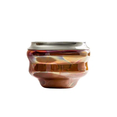 Anatoliacraft Wavy Rainbow Patina Solid Copper Glasss In Brown