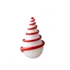 Anatoliacraft White / Red Hand-blown Glass Festive Tree Sculpture In Multi