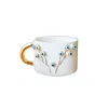 Anatoliacraft White Tree Of Life Handmade Ceramic Mug & Real Gold-plated Handle In White