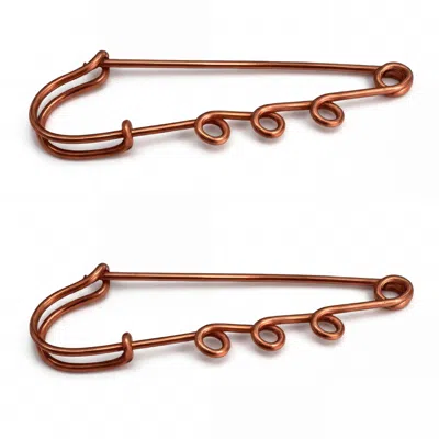 Anatoliacraft Women's Gold Handmade Copper Minimalist Pin Brooch