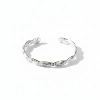 Anatoliacraft Women's Twisted Infinity Silver-plated Copper Open Cuff Bracelet