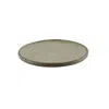 Anatoliacraft Brown Hic Ceramics Medium Sand Round Plate — Handcrafted Stoneware Serving Plate In Gold